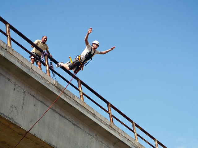  Jumping from a bridge 